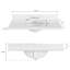 Comptoir de meuble-lavabo en quartz blanc Carrara de 42 po Ariel avec rebord à onglet de 1,5 po d'épaisseur avec lavabo simple ovale décalé à gauche et dosseret inclus