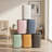 Metal Smal Bathroom Trash Can, 2.6 G/ 10 L, Waste Basket, Pink | Metal Casing, Waterproof, Sturdy and Drop-resistant, Open-Top, Non-Slip Base, for Bedroom, Living Room, Office, Bathroom