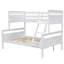 Lit simple superposé au-dessus d'un lit double en blanc pour la chambre à coucher - et sécurisé avec équipement de construction stable-432463080