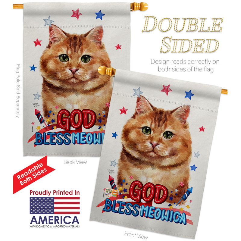 Double Sided 40'' H x 28'' W Polyester Animal House Flag