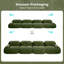 Canapés ergonomiques vert olive, velours côtelé de qualité supérieure, conception modulaire pour les chambres à coucher
