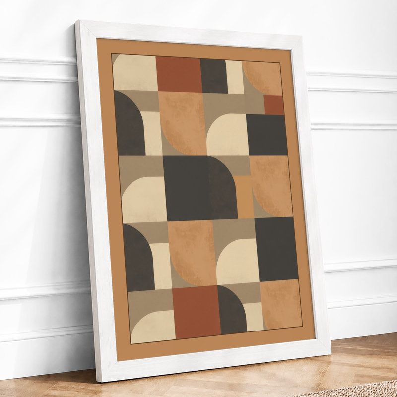 Harmony Geometric - Framed Print, A4 - 29.7 x 21.0 cm, White