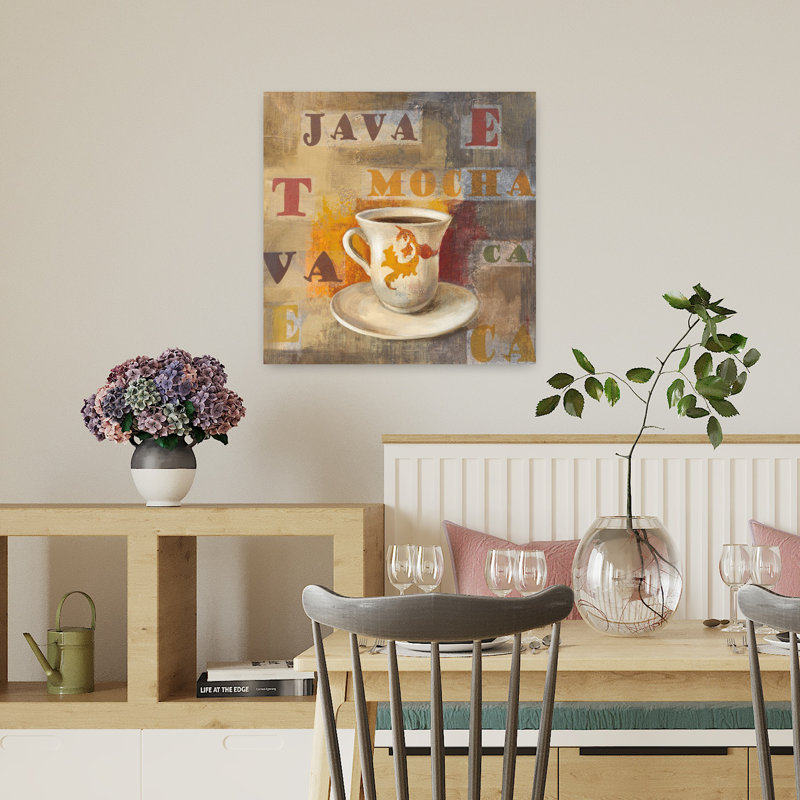 Contemporary Urban Cafe Iii With Cafe Cappuccino Art, 18" H x 18" W