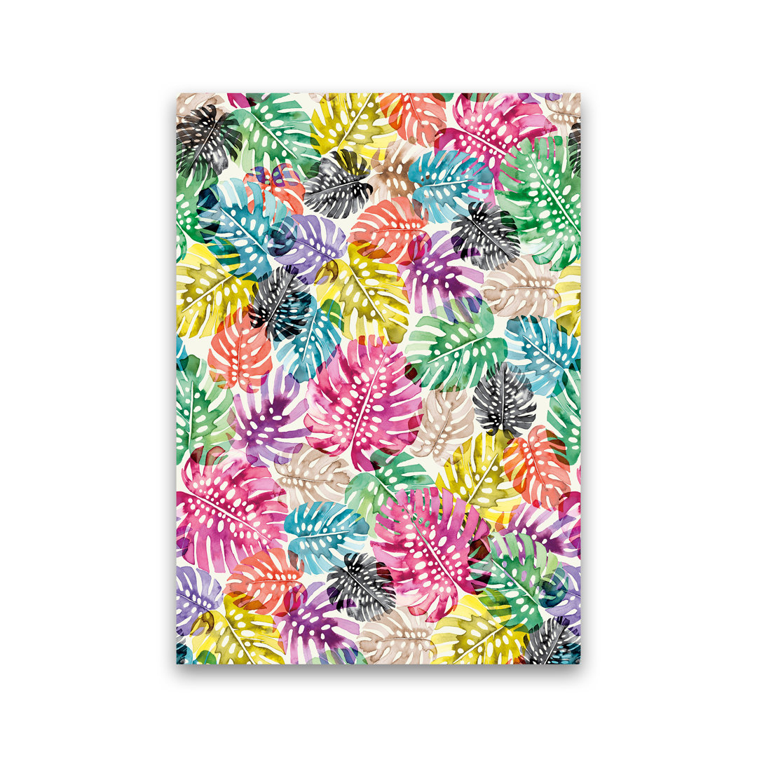 Tropical Monstera Leaves Multicolored - Print