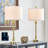 28.3" Marble And Metal Table Lamp with Built-in USB & Type-C Port For Living Room/bedroom-1742909641