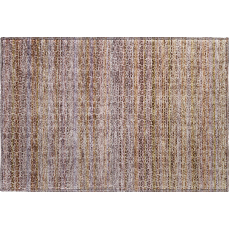 Premium Machine Washable Mayfield AMF2155 Striped Rug, Rectangle 1'8" x 2'6", Khaki