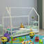 Marasco European Toddler (80 x 160cm) House Bed Frame with Fence Roof-1344255152