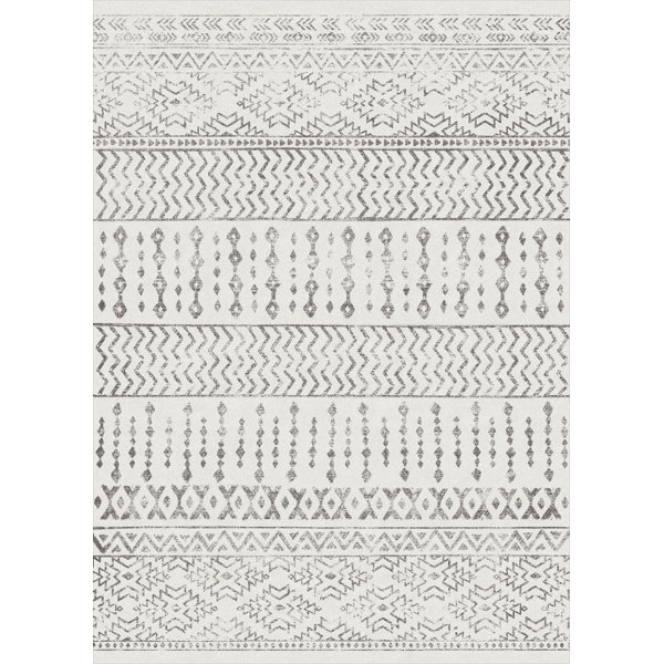 Washable Non-Slip Accent Rug, Floral Scroll, Beige and White, 26 x 45 