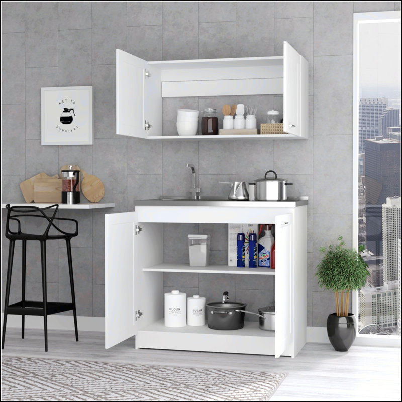 Armoire rectangulaire 2 pièces, Blanc