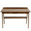 Bureau d'écriture en bois massif avec 2 tiroirs et tablette de rangement, conception Mid-Century moderne pour petits espaces, bureau debout avec crochets latéraux