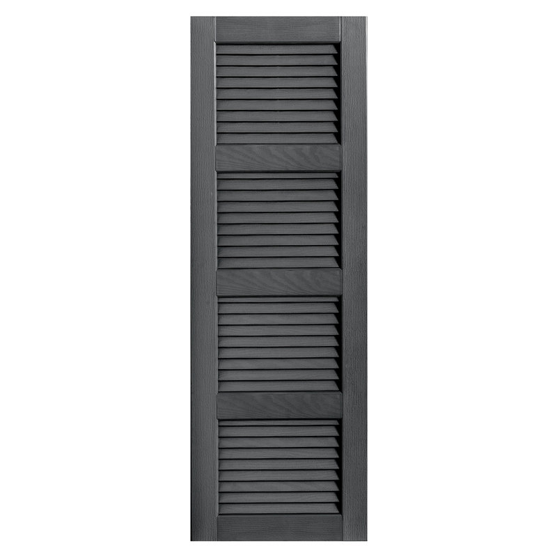 Paire de volets à persiennes droites, 67 po, 16 po, Gris