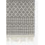 Tapis géométrique tissé à la main ivoire / noir Kinne-1867843568