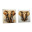 «Elephant Grace In Portrait» - ensemble de 2 verres muraux en acrylique-2045483364