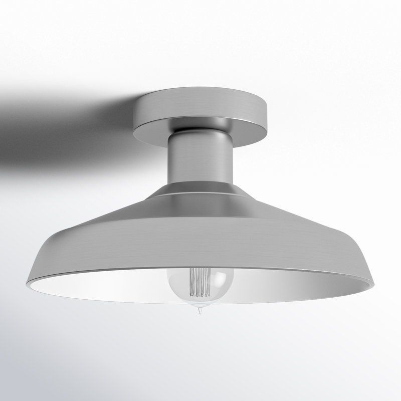 Vanielle 1 - Bulb Outdoor Semi Flush Mount, Antique Brushed Aluminum