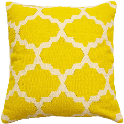 Housse de coussin en coton tissé