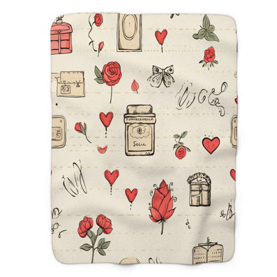 Vintage Mail - 1 Piece Premium Sherpa Blanket
