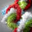 60" Christmas Blue Green Red Link Garland, Multicolor