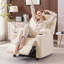 Fauteuil inclinable électrique moderne en tissu de chenille rembourré avec massage, siège pivotant à 360 degrés avec porte-gobelet-1922265888