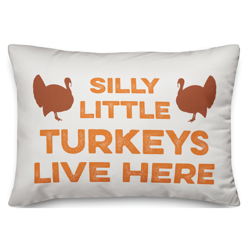  Housse de coussin Silly Little Turkeys Live Here