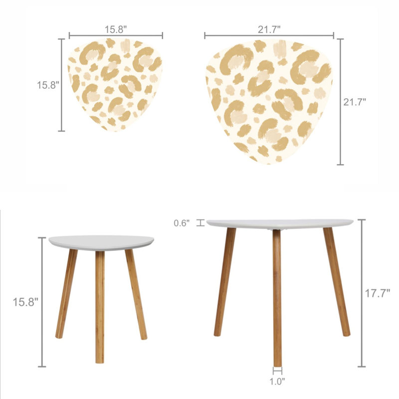 Ensemble de 2 tables basses gigognes Triangle