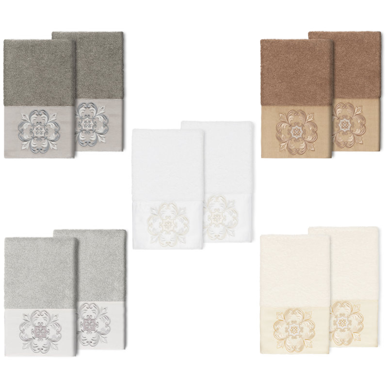 ALYSSA Turkish Cotton Hand Towel, White