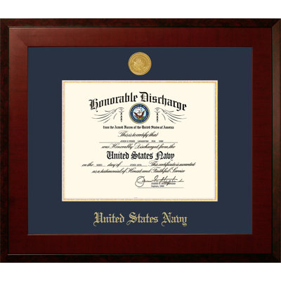Navy Discharge Honors Picture Frame