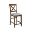 Ensemble de table de salle à manger 5 pièces / ensemble de table de salle à manger carrée en bois pour 4 / table de cuisine à hauteur de comptoir avec table carrée et 4 chaises rembourrées pour petit espace / noyer