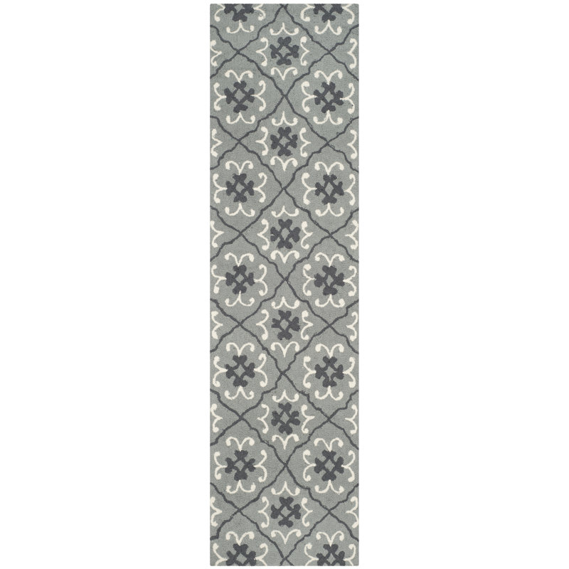 Hand Hooked Performance Geometric Rug, Runner 2'3" x 8'
