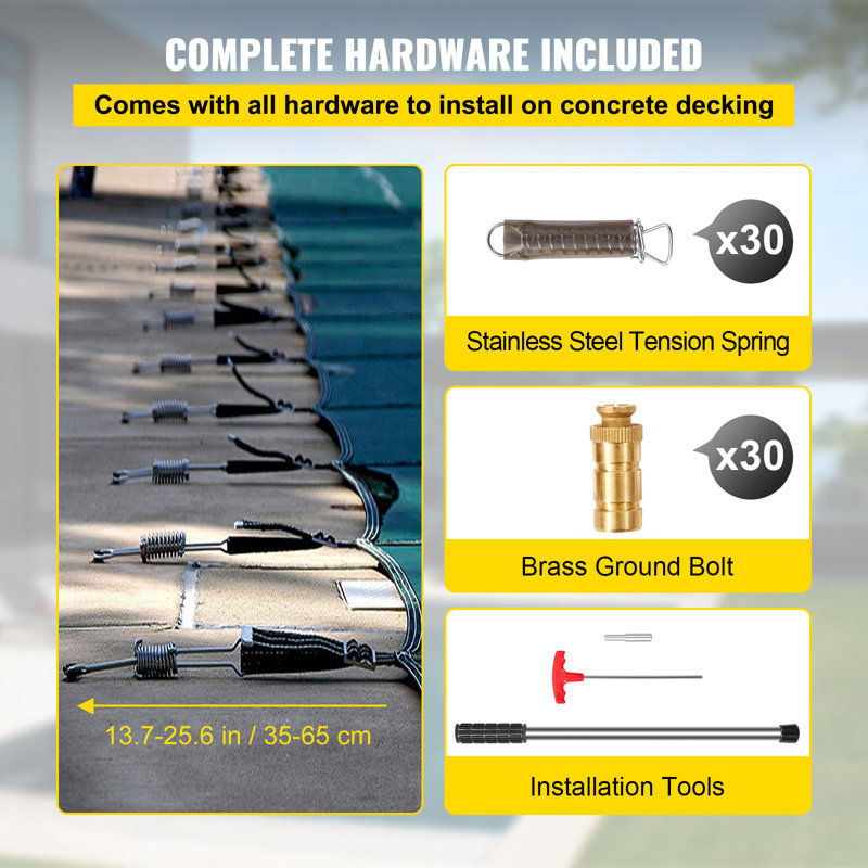 Inground Pool Safety Cover, 22 ft x 42 ft Rectangular