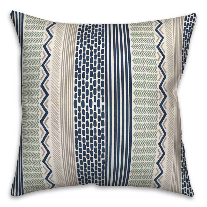 Abishai Outdoor Square Pillow Cover & Insert, Light Green