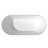 Crescent 71.46"x 32.28" Solid Surface Stone Freestanding Soaking Bathtub