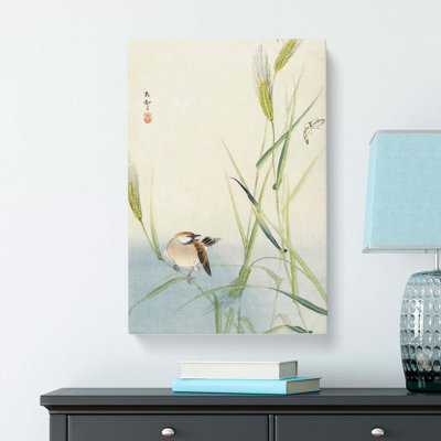 Bird & Butterfly by Ohara Koson - Wrapped Canvas