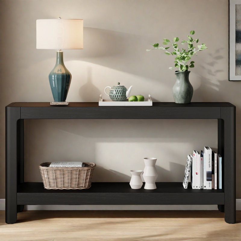 Console de style campagnard Mirod, Noir