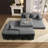 Oversized Upholstered Sectional Sofa Couch Set-404257762