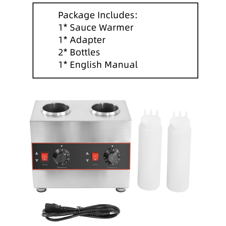 Commercial Sauce Warmer Hot Chocolate Machine With Bottles 4*650ML