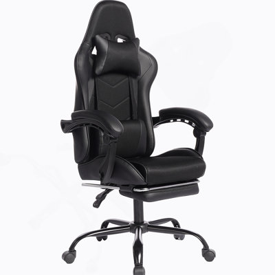 Fauteuil de jeu ergonomique E-Sports avec cuir PU, éponge moulée et massage intégré pour un confort et une sécurité ultimes