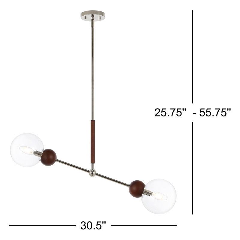 Luminaire suspendu extensible 2 lumières Biruk