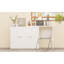 Lit simple escamotable avec commode à hauteur réglable, commode escamotable avec coussin pliable pour chambre d'amis, petit espace, blanc