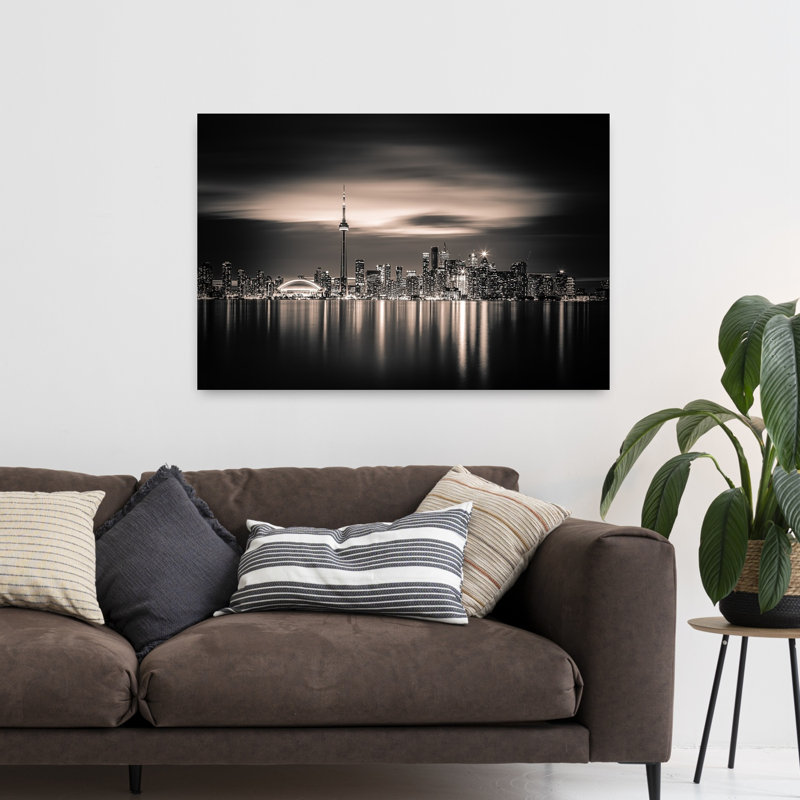 Toronto Modern Abstract Architecture City Wall Art Print 1 Piece Wrapped Canvas Wall Art, 81.28cm H x 121.92cm W