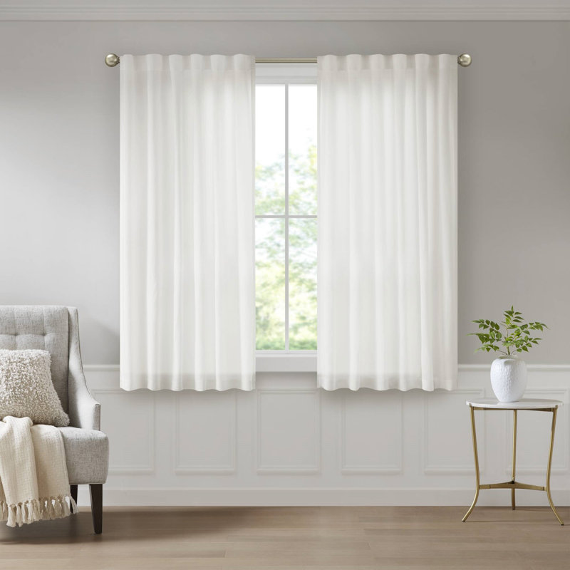 2 paires de rideaux d'intimité avec passe-tringle 52X84, L 52 po x L 84 po