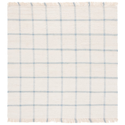 Fernande Handwoven Recycled Cotton Plaid Rug