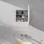 Recessed Frameless Single Door Medicine Cabinet with Adjustable Shelves-657300317