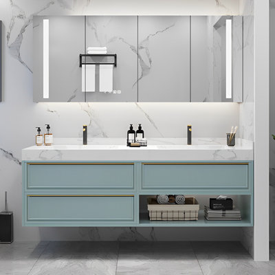 Modern light luxury style bathroom cabinet