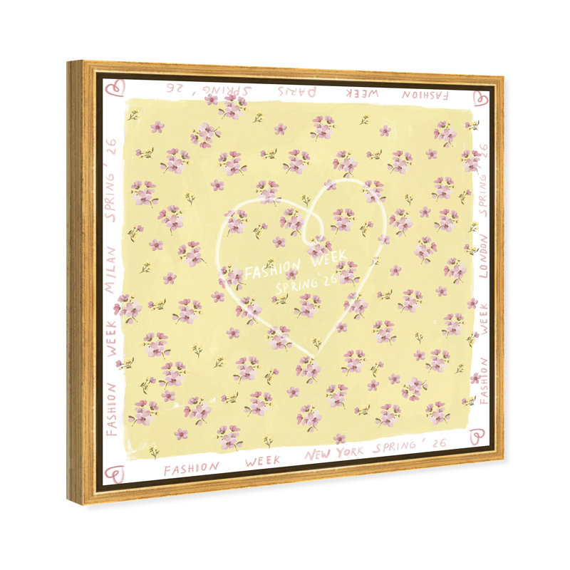 Butter Spring Fashion Print by Oliver Gal, 13"H x 13"W, Gold Floater Frame