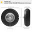Ensemble de 4 roues pour chariot 10 "