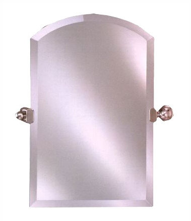 Miroir mural arche inclinable Molden, Nickel satiné, H 16 po x L 25 po