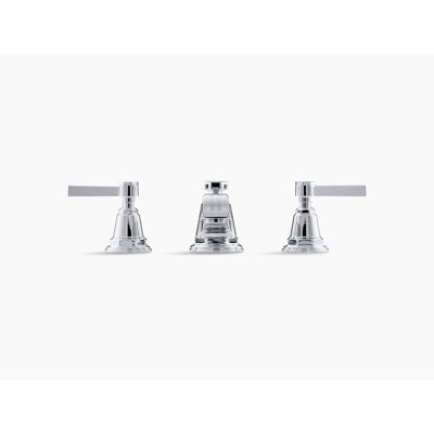 Pinstripe Widespread Bathroom Faucet with Drain Assembly