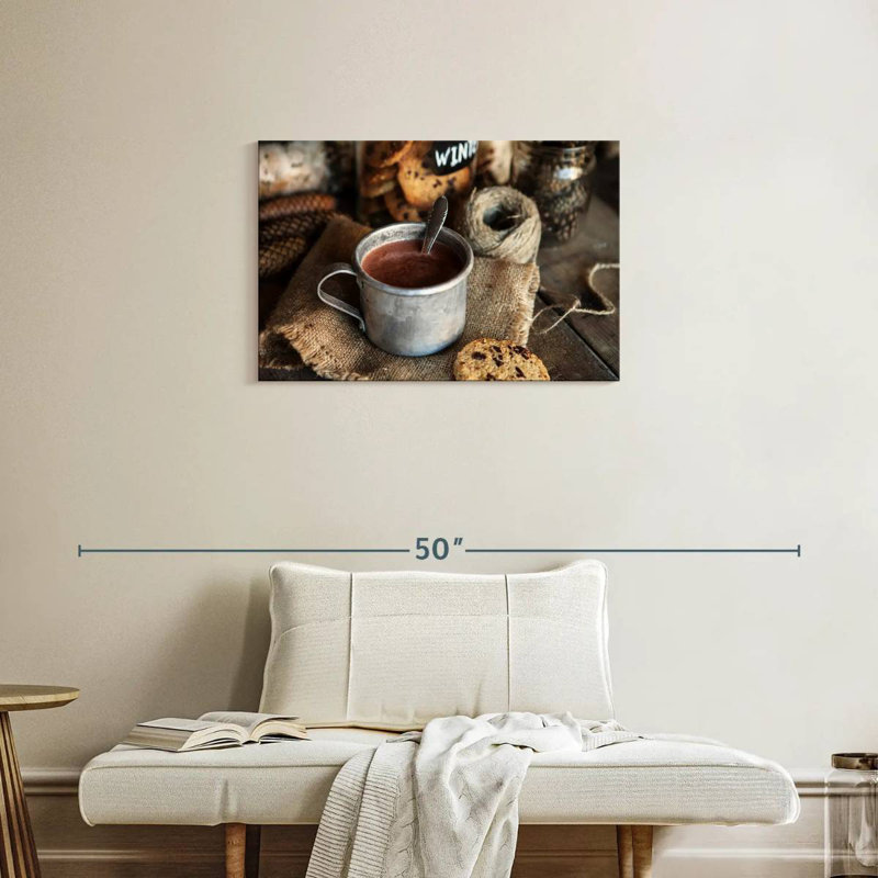 Hot Chocolate And Cookie, 20" H x 30" W