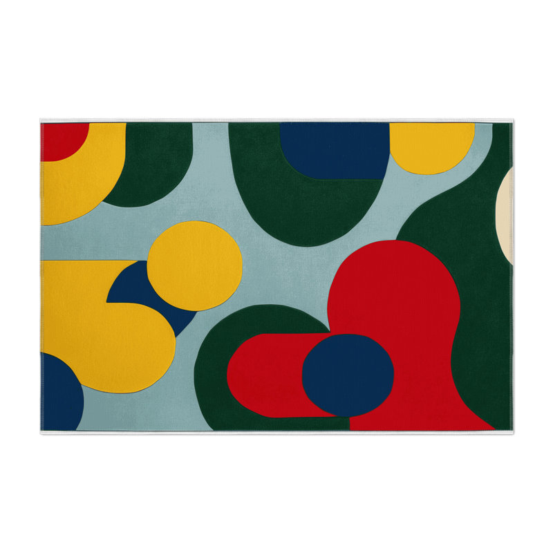 Witty Twist Indoor And Outdoor Area Rug, Rectangle 4' x 6'