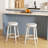 Nickolette Swivel Upholstered Counter Stool with Solid Wood Frame-820325115-820325112